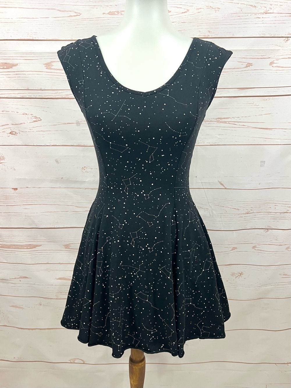 Effie’s Heart Retro Galaxy Constellation Pocket Skater Tunic Top Swing Dress - Picture 7 of 13